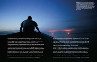   Oil spills from legal oil extraction as well as smuggling operations
                                                                                                                                                                                                               have destroyed much of the natural environment and fishing grounds in the
                                                                                                                                                                                                               Niger Delta. Although international oil companies have extracted billions
                                                                                                                                                                                                               of dollars in oil from the impoverished region, little of the oil wealth is
                                                                                                                                                                                                               distributed to residents by the Nigerian government, routinely rated one of
                                                                                                                                                                                                               the most corrupt in the world by Transparency International. As a result,
                                                                                                                                                                                                               most inhabitants live without clean drinking water or electricity.
                                                                                                                                                                                                                   Michael Kamber




Chronic pollution, promiscuous use, overcrowding and human waste have turned water into one of our most                        When there are bountiful reservoirs and little threat of drought, nations thrive. But in the all too many places where
profoundly endangered assets. Two thousand years ago, there were 300 million people on the planet. Within the next             water policy amounts to little more than a distant dream and praying for rain, prosperity remains an empty promise.
50 years, demographers expect the number to grow to at least 8 billion — the great majority of whom will live in               We don’t think or even worry very much about water in the United States because here we have a per capita average
developing countries — yet the amount of water we all share and depend upon remains a constant.                                of 6,000 cubic meters of reservoir water capacity, the world’s largest. Middle-income countries such as Morocco have
                                                                                                                               about 500 cubic meters, and the poorest countries — Ethiopia, for example — have less than 50. Without adequate
Without enough water, no country can achieve even modest economic goals. Irrigation helps communities overcome
                                                                                                                               storage, entire nations become hostage to the frequently violent whims of nature.
poverty. When water is plentiful more children go to school, they are healthier, and their parents work more.
Yet, throughout the Middle East and south Asia and much of Africa, water is growing scarcer by the month. Since                The number of illnesses caused by lack of water is hard to fathom. More than 3 million people — most of them
reservoirs aren’t sufficient, and many rivers have turned into junkyards or fetid swamps, millions have turned to digging      under age 5 — die each year of malaria and diarrhea alone. To put that another way, according to the World Health
wells to suck the groundwater from their land. But dig too deep and you’ll eventually hit arsenic, a deadly poison that        Organization, nearly 10,000 people die every day from easily preventable water-related diseases. Simply providing
pollutes all the water above it. In Delhi there are fewer than 30 days of rain each year, so people simply force tubes         access to clean water, without any other medical intervention, could save 2 million of those lives each year. And
into deeper and deeper holes and take what they can get away with. But when that water is gone, it is gone forever.            the solution is devastatingly simple: Studies show that access to piped water and sewers can, in many places, nearly
The city and its 15 million residents already suffer; when the water disappears from the wells it will get infinitely worse.   eliminate waterborne disease at a cost of less than $1,000 per death averted.

Delhi isn’t alone: Many other great urban centers are suffering the same fate. The water table under Beijing has fallen        A thousand dollars. What is a life worth? It’s not a small sum, but we live in an era when it is possible to participate in
by 200 feet in just the past two decades. Mexico City was built on the edge of a lake that no longer exists.                   video conferences that link New York with China, or Tokyo with Tibet. There are people who earn millions of dollars
 