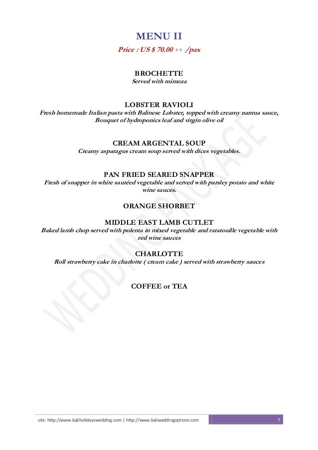 Blue Point Chapel Wedding Package 2013