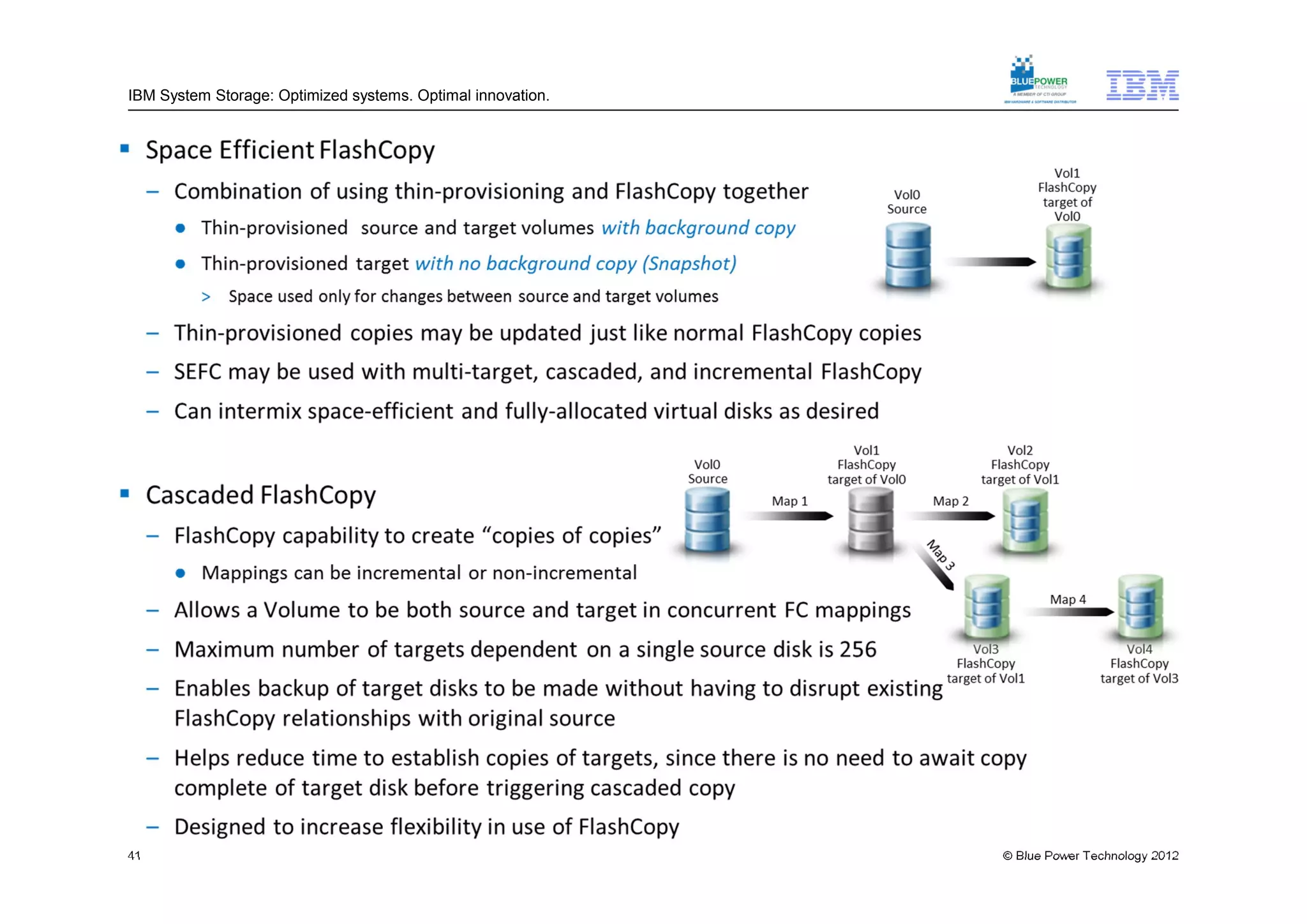 IBM System Storage: Optimized systems. Optimal innovation.




41                                                           © Blue Power Technology 2012
 
