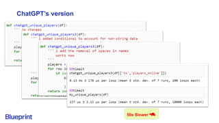 ChatGPT’s version
50x Slower 🐢
 