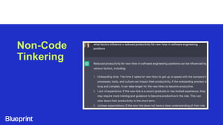 Non-Code
Tinkering
 