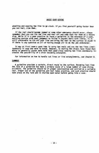 BASIC CAVE DIVING - A Blueprint for Survival