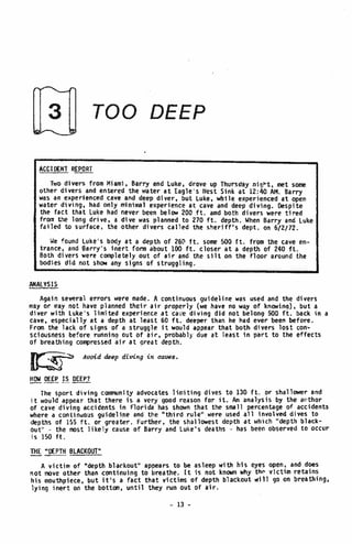 BASIC CAVE DIVING - A Blueprint for Survival