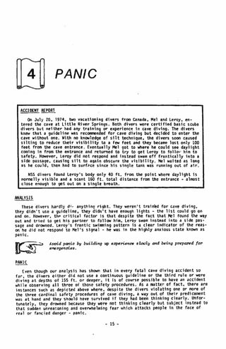 BASIC CAVE DIVING - A Blueprint for Survival