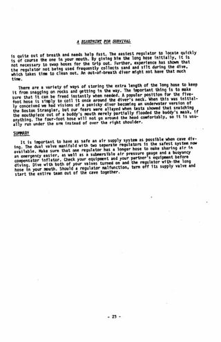 BASIC CAVE DIVING - A Blueprint for Survival