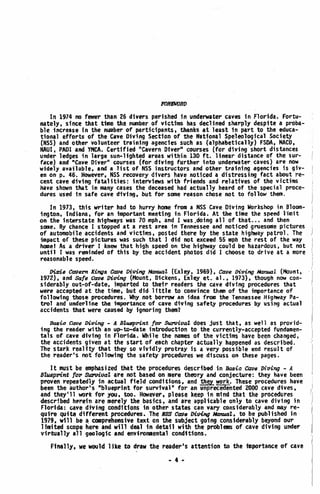 BASIC CAVE DIVING - A Blueprint for Survival