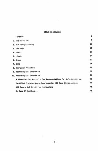 BASIC CAVE DIVING - A Blueprint for Survival