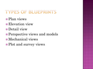 It gives detailed information to people in trade such at contractors, plumbers so that they can read the specification and work accordingly