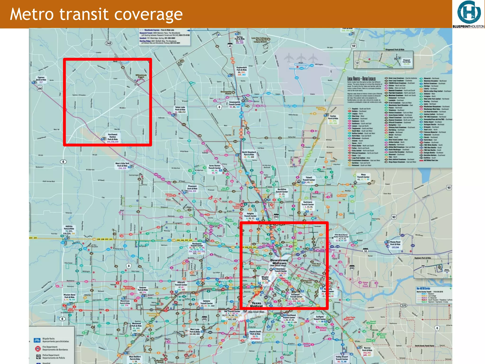 Metro transit coverage
 