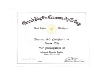 Blueprint Certificate