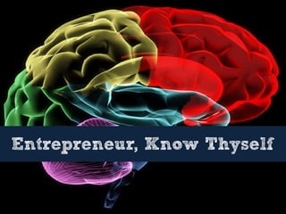 Entrepreneur, Know Thyself
 