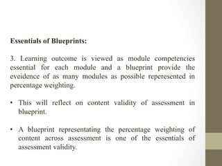Blue print of examination questions D.EL.ED course | PDF