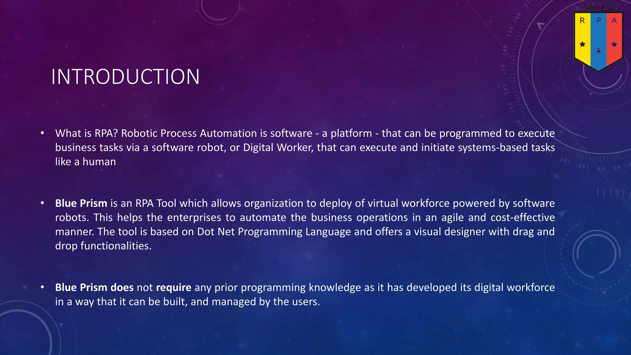 Blue prism course content