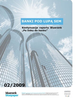 Banki pod lupą SEM - raport Bluerank