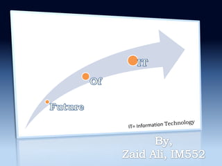 IT= Information Technology By, Zaid Ali, IM552 