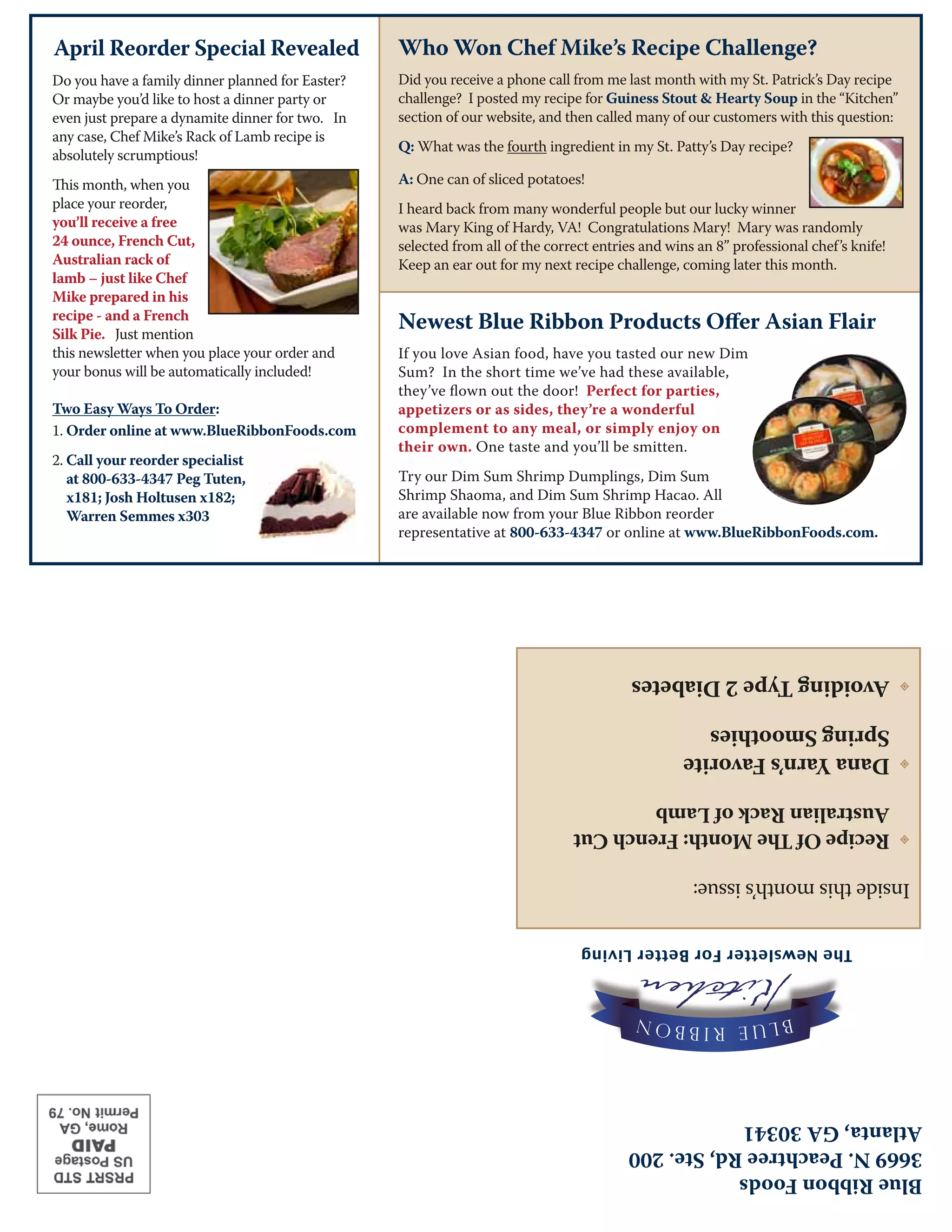 Blue ribbon foods reviews PDF
