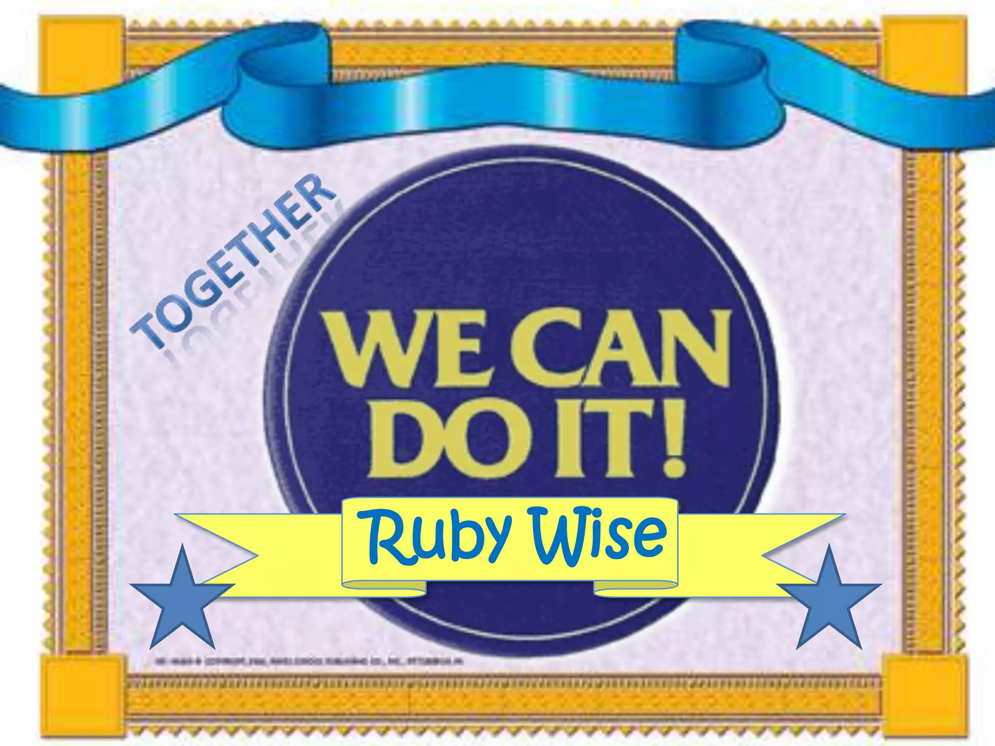 Blue Ribbon Slide | PPTX