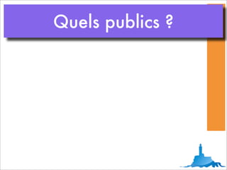 Quels publics ?
 