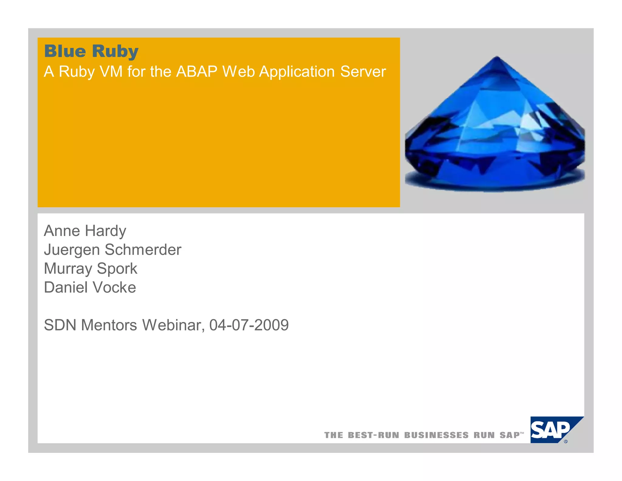 Blue Ruby SDN Webinar