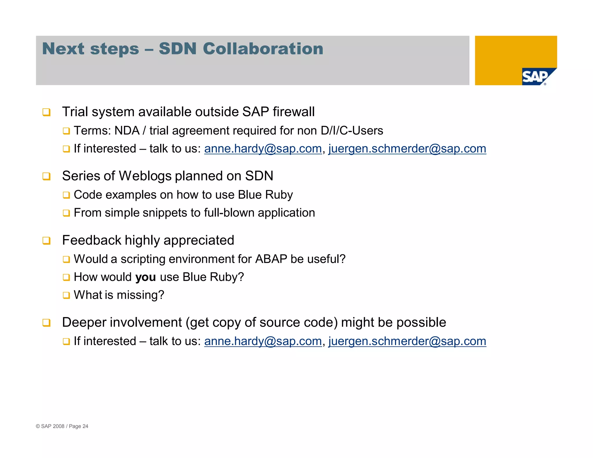 Blue Ruby SDN Webinar