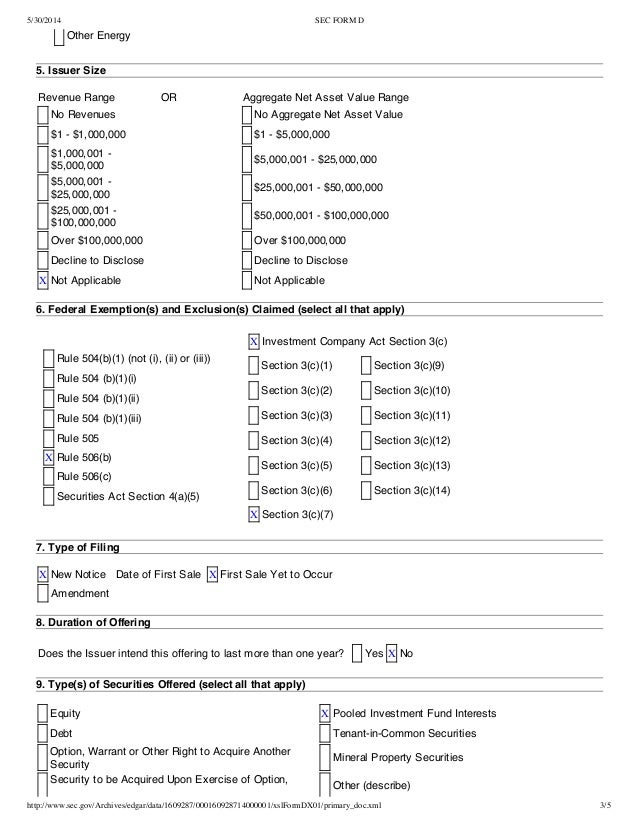 bluerun ventures sec filing may 30 form d edgar