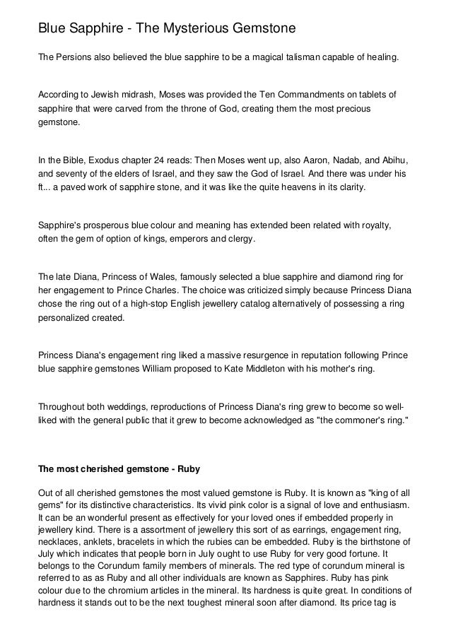 Blue Sapphire The Mysterious Gemstone