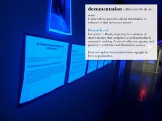 Tour of The Blue School - with definitions