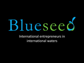 International entrepreneurs in
international waters
 