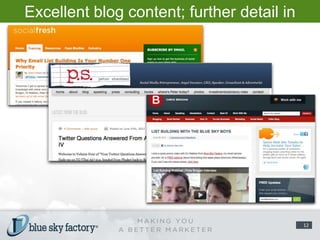 Excellent blog content; further detail in email.12