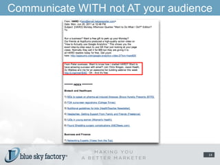 Communicate WITH not AT your audience14