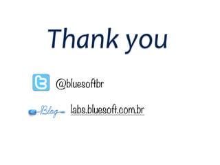 Thank	you
@bluesoftbr
labs.bluesoft.com.br
 