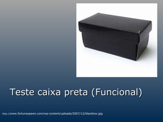 Teste caixa preta (Funcional) http:// www.fortunespawn.com/wp-content/uploads/2007/12/blackbox.jpg 