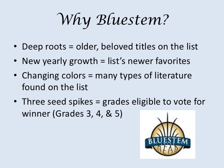 Bluestem Award Booktalk