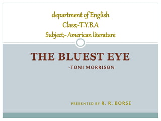 The Bluest Eye by Toni Morrison | PPTX