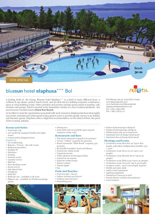 hotel sheet fact que es Bluesun hotels resorts fact & sheets