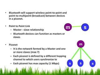 Piconet Bluetooth Example Bluetooth | PPTX