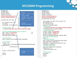 RFCOMM Programming 
 