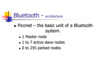 Piconet Bluetooth Example BLUETOOTH.ppt