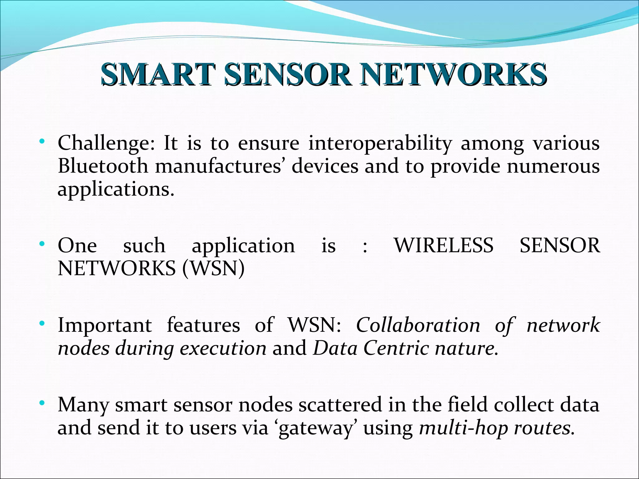 Bluetooth based-smart-sensor-network | PPT | Internet of Things | Internet