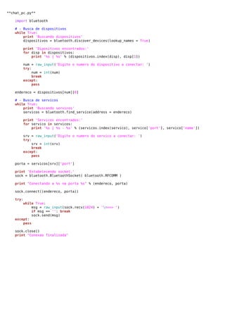 Comunicação Bluetooth Entre Python e PyS60 | PDF