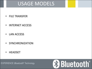 USAGE MODELS FILE TRANSFER INTERNET ACCESS LAN ACCESS SYNCHRONIZATION HEADSET 