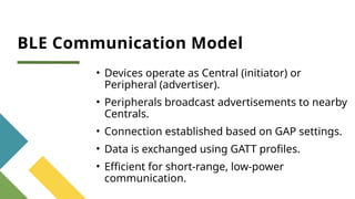 Bluetooth and BLE Protocols in iot sensors unit 5.pptx