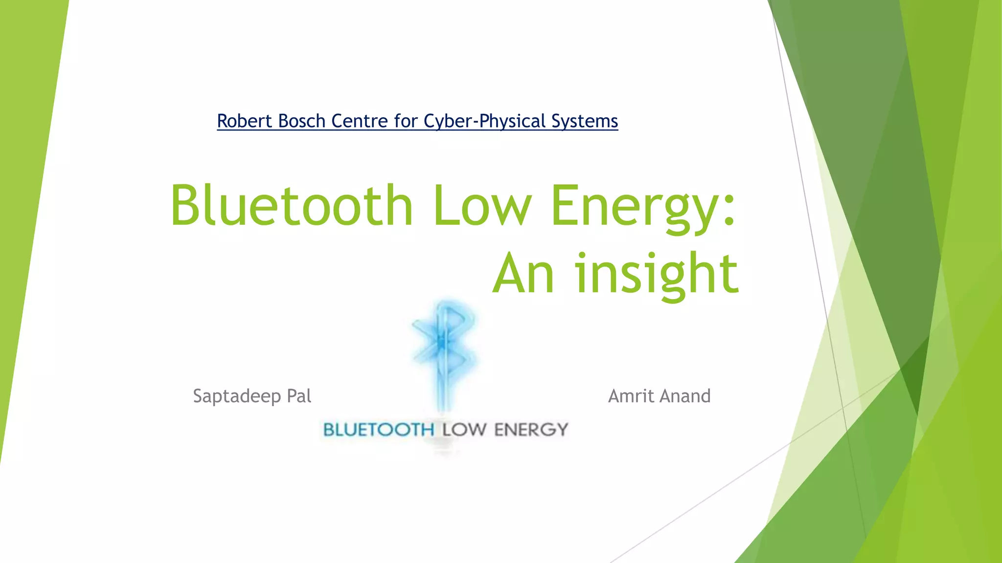 Bluetooth low energy | PPTX