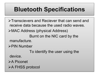 Example Bluetooth Address Bluetooth Technology | PPTX