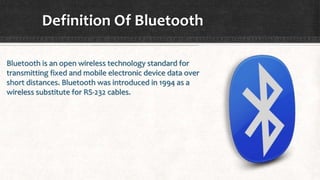Bluetooth technology | PPTX