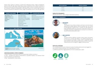 23
650€Una vacanza che scatenerà un’esplosione
di sensi!
Isole Eolie - Sicilia
MERAVIGLIOSE EOLIE
Cerchi una vacanza in barca che non sia fatta solo di tuffi e momenti per prendere il sole? Questa
è quella giusta! Una crociera in uno degli arcipelaghi più belli del Mediterraneo, luoghi magici
e ricchi di storia e cultura ma, soprattutto, di buona cucina. Un itinerario che si svolgerà di baia
in baia e di prelibatezza in prelibatezza. Il sole e i sapori di Sicilia in una vacanza straordinaria!
Giorno 1 - Finalmente in vacanza!
Ci ritroveremo tutti al Marina di Portorosa e dopo esserci presentati, conosciuti ed aver sistemato
le scorte di cibo che ci serviranno per la durata della vacanza ci immergeremo appieno nel calore
della vacanza. Meteo permettendo partiremo nel primo pomeriggio verso l’isola di Vulcano dove
ci godremo un bel tuffo in mare e un aperitivo al tramonto.
Giorno 2 - Come si sta bene!
Sarà la giornata dedicata all’isola di Vulcano, dove potremo ammirare il vulcano ancora attivo...
tranquilli l’ultima eruzione risale al 1890! Non appena arrivati ci concederemo un bagno in rada
al Porto di Ponente e, i più “viziosi”, potranno concedersi un idromassaggio con fanghi naturali
così da disintossicare la pelle e prepararla all’abbronzatura. Per toglierci l’odore dello zolfo e del
fango ci sposteremo nel Porto di Levante dove sguazzeremo felici in acqua per tutto il tempo che
vorremo.
Giorno 3 - Sapori indimenticabili
Al mattino presto ci sposteremo verso l’isola di Filicudi dove faremo tappa a Punta del
Perciato, un promontorio lavico a picco sul mare del color del cobalto e dove l’erosione delle
onde ha aperto un caratteristico e magnetico squarcio nella roccia. Qui possiamo divertirci a
fare snorkeling, i fondali sono meravigliosi, e visiteremo la “Grotta del Bue marino”, uno degli
angoli più magici dell’arcipelago per i suoi silenzi ed i suggestivi giochi di rifrazione della luce.
Durata: 8 giorni / 7 notti
a persona
a partire da
MERAVIGLIOSE EOLIE - SICILIA
 