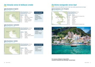 29
lo sbarco a Saint Florent, piccolo borgo di origine genovese. Qui potremo degustare la cucina
tipica locale e ballare fino all’alba o, più semplicemente, goderci la vista dall’antica Fortezza a
strapiombo sul mare.
La notte la trascorreremo in mare (ormeggio all’ancora).
Giorno 5 - Nel delizioso villaggio di Barcaggio
Il quinto giorno il nostro programma prevede uno spostamento di avvicinamento verso casa; ci
dirigeremo a Macinaggio, dove all’arrivo ci aspetta un lungo aperitivo d’addio alla Corsica. Prima
però faremo tappa a Barcaggio, un piccolo borgo sulla punta di Capo Corso.
Giorno 6 - Godiamoci Capraia!
Il sesto giorno lo dedichiamo interamente a Capraia, un luogo che non ha nulla da invidiare
alle rade da sogno viste qualche giorno prima e della cui magia ne abbiamo assaggiato solo
qualcosa di sfuggita nel viaggio d’andata.
Giorno 7 - Verso casa
Salutata Capraia ci apprestiamo nuovamente a solcare le acque di un tratto di mare
straordinario con la speranza di incontrare o rincontrare i delfini che, non di rado, nuotano qui
liberi. La navigazione durerà circa sette ore senza alcuna sosta. Come trascorreremo il tempo? Ad
abbronzarci in attesa di arrivare al porto di sbarco!
SULLA ROTTA DEI DELFINI - CORSICA
IMBARCO: Cala de Medici, Rosignano - lunedì
SBARCO: Cala de Medici, Rosignano - domenica
Tutti insieme sulla barca
- tipo di barca: a vela
- lunghezza barca: 13 mt
- cabine: 3 matrimoniali
- posti letto: 6
- bagni: 2
SCHEDA TECNICA BARCA
- servizi dello skipper
- sistemazione in cabina doppia
- attrezzatura da pesca
- kayak a due posti
- maschere per snorkeling
- parcheggio al porto d’imbarco
- tessera Aics
- wi-fi
LA VACANZA INCLUDE
- pasti a bordo e a terra
- supplemento carburante
- tasse portuali dove nell’itinerario
sono previste soste in porti o
marine
LA VACANZA NON INCLUDE
Area di navigazione: Arcipelago toscano - Corsica
CALA DE MEDICI
 