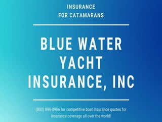 Chartering
Insurance for
active cruisers
by Bluewater Ins
Are you an active cruiser?
Do you own a boat?
If yes, chartering insurance is very
important for you.
How? Let us know!
 