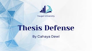Thesis Defense
 