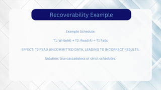 Recoverability Codes Ensuring Serializability and Recoverability in DBMS Transactions for ...